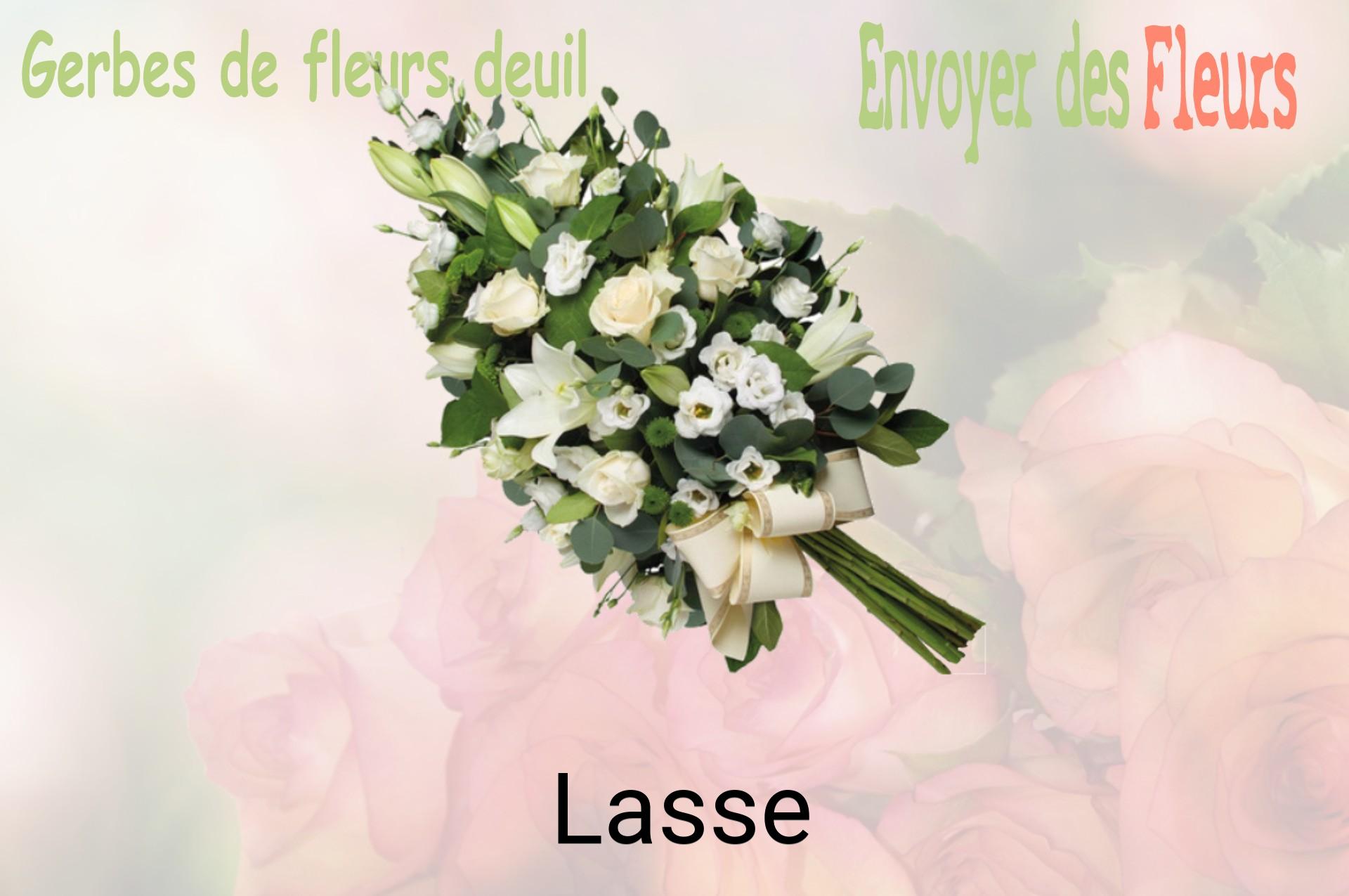 Gerbe de fleurs de deuil livrée à Lasse